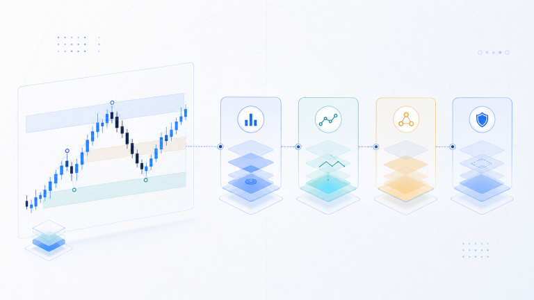 Ilustrasi alur berpikir sebelum mengambil keputusan trading pada chart ICT