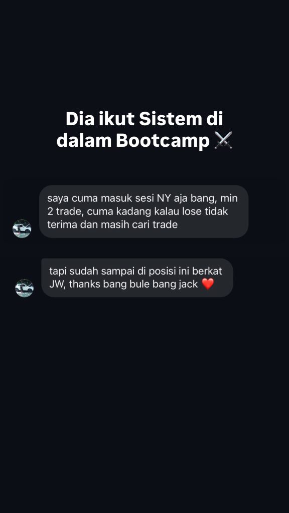 Testimoni trader member JW Trading Academy